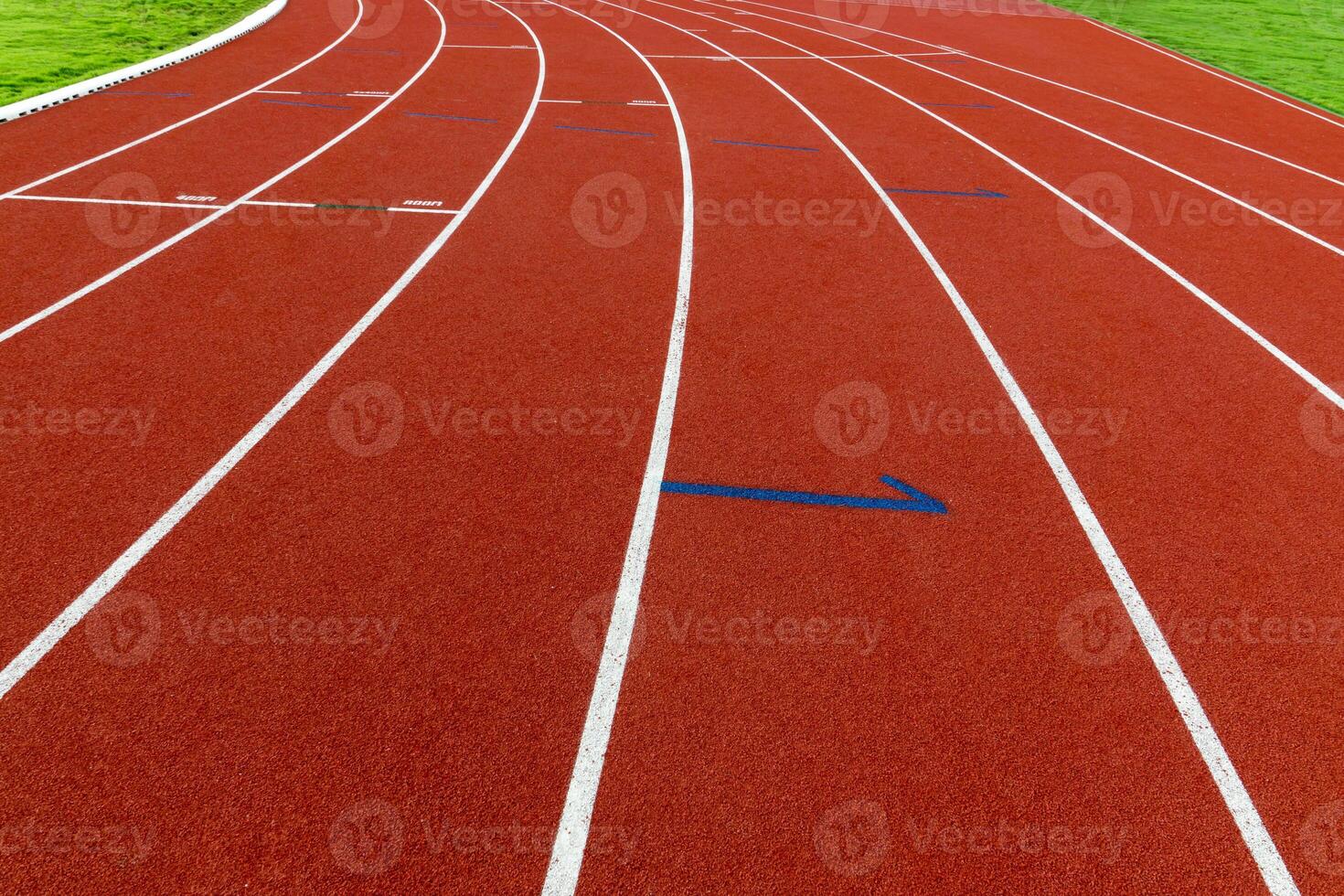 Red treadmill at the stadium photo