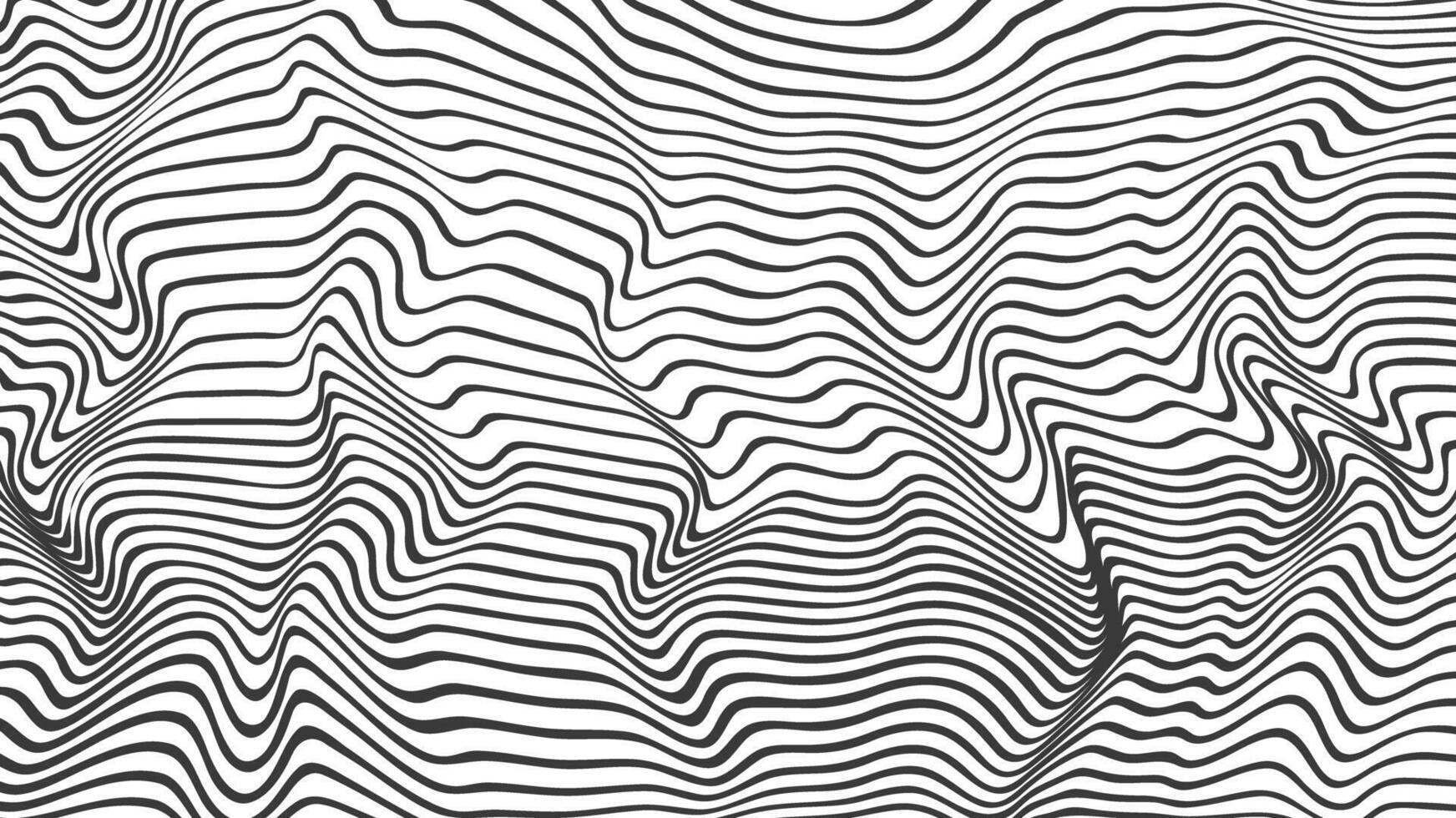 Abstract wavy curve grey gradient lines isolated on transparent background. Modern, trendy vector background