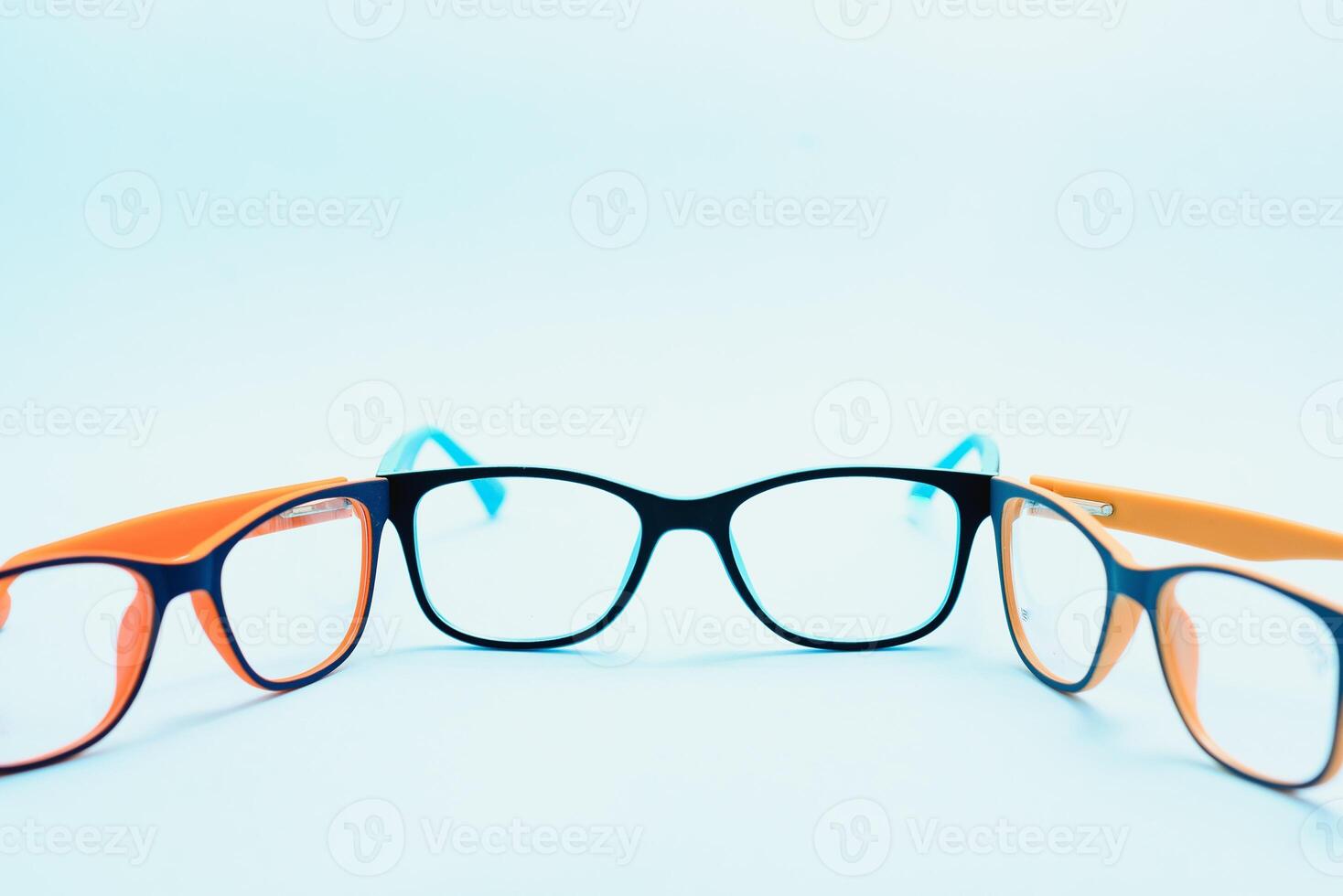 spectacles isolated on white background photo