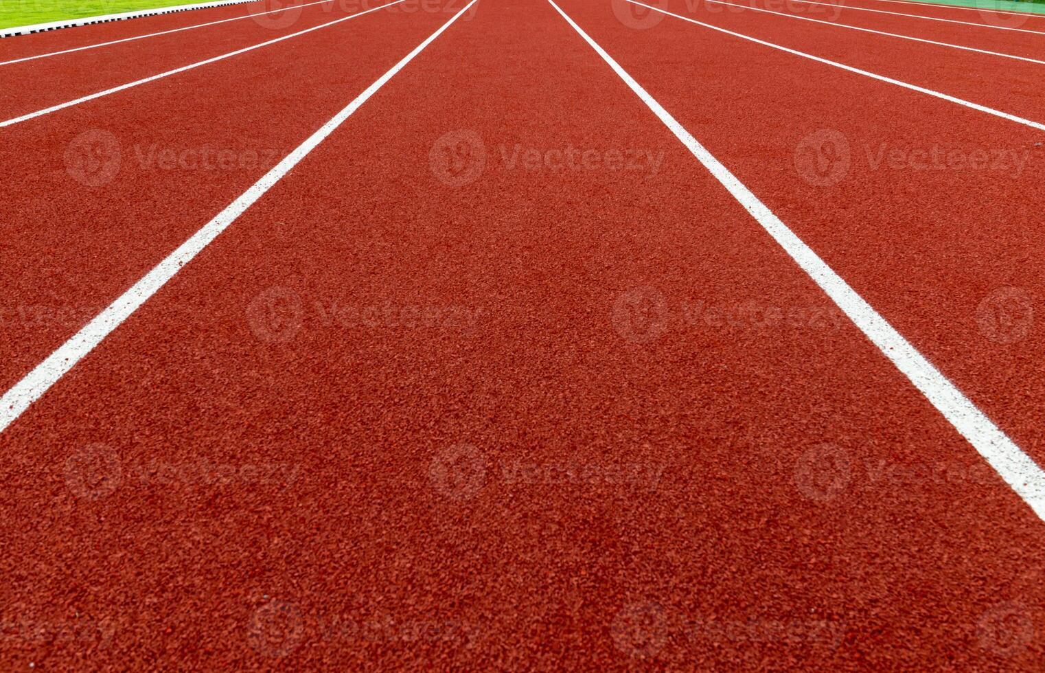 Red treadmill at the stadium photo