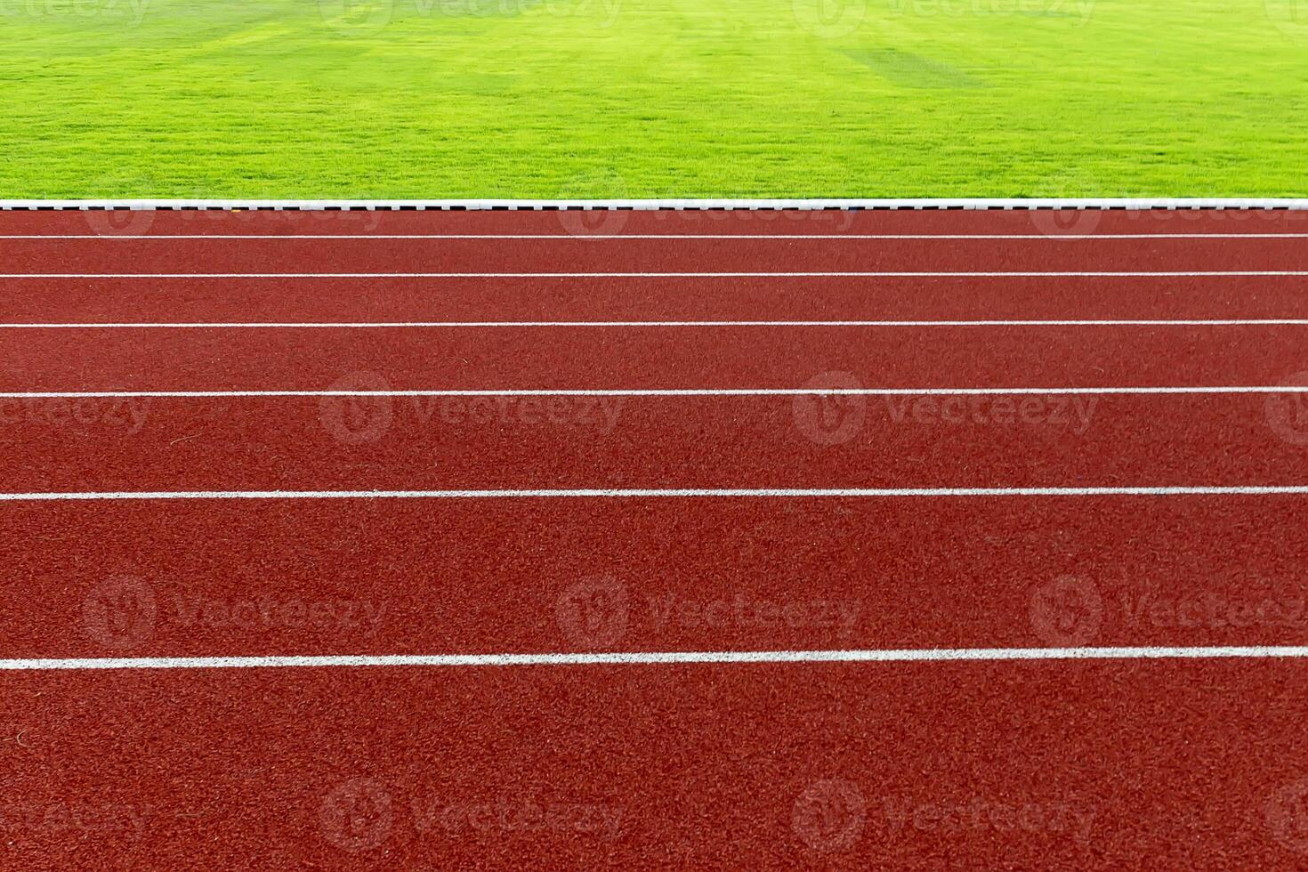 Red treadmill at the stadium photo