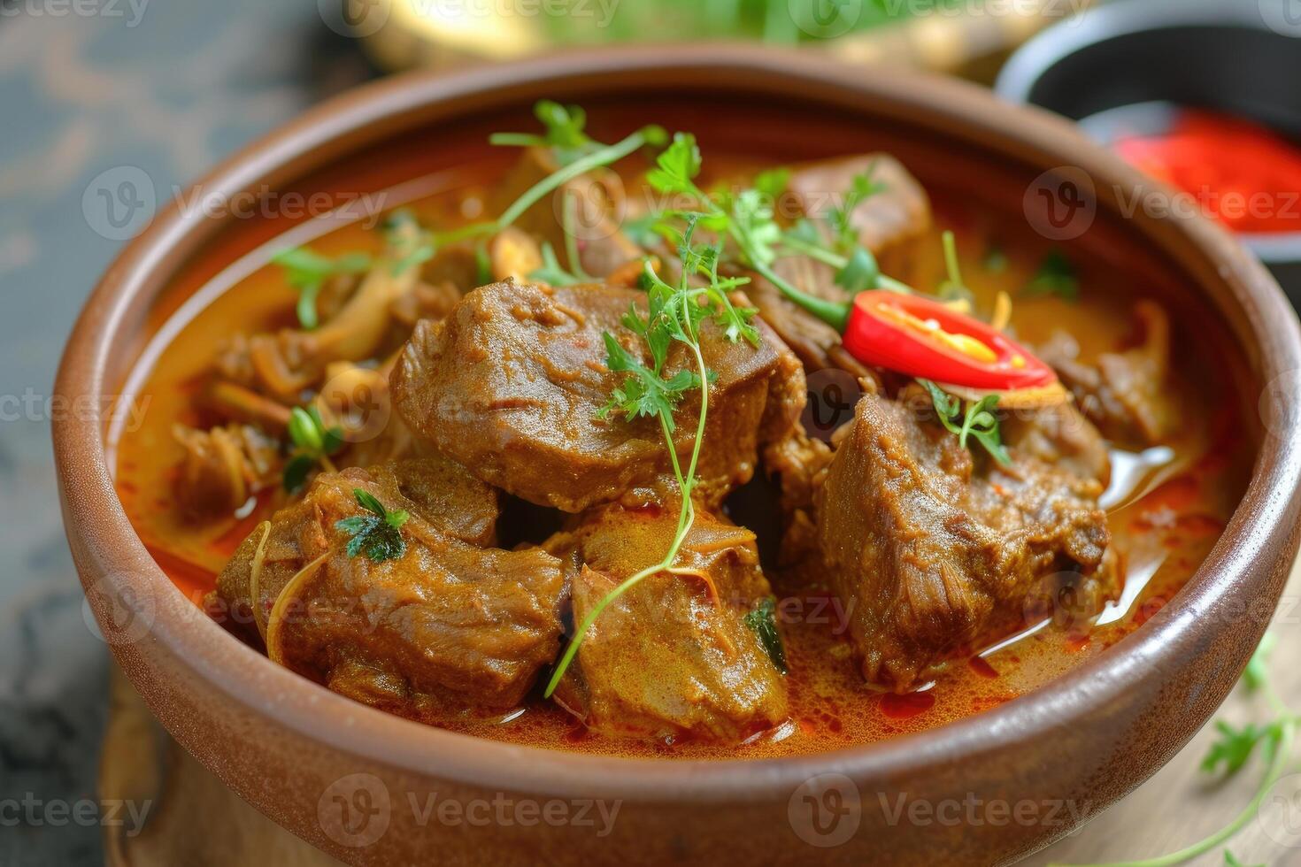 AI generated Discover the Richness, Aromatic Goat Curry Delight Gulai kambing. generative ai photo