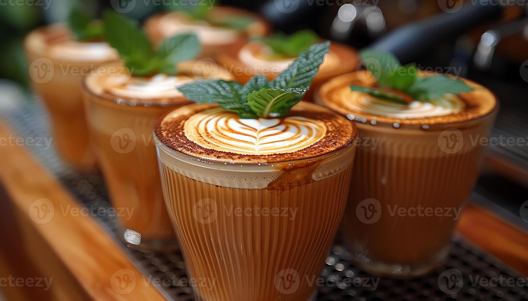 AI generated Coffee background image photo