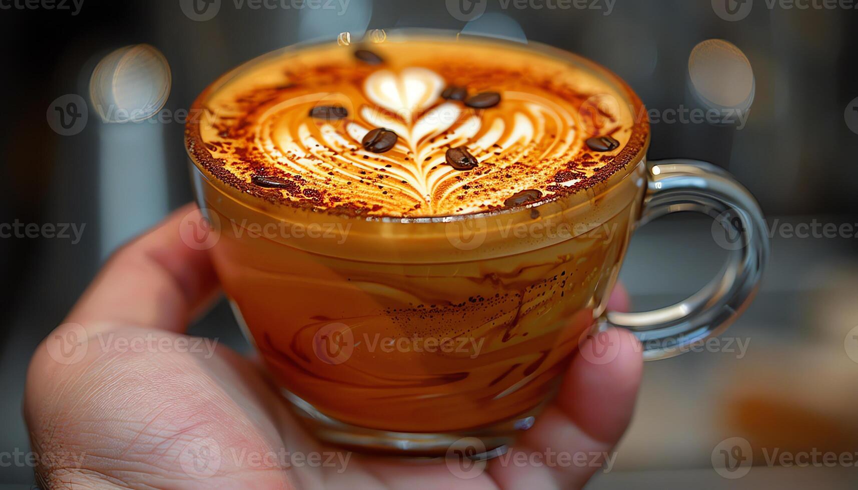 AI generated Coffee background image photo