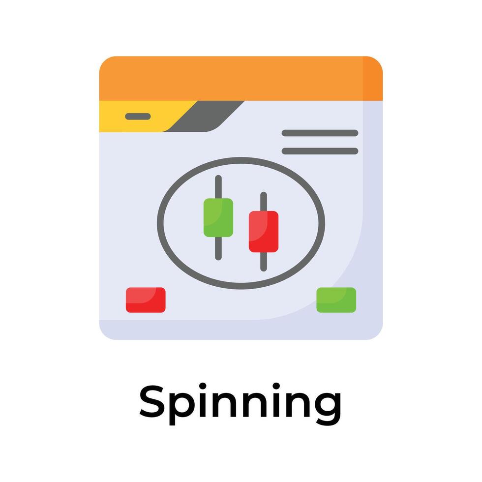 An amazing spinning top icon, online business and finance, trading concept vector