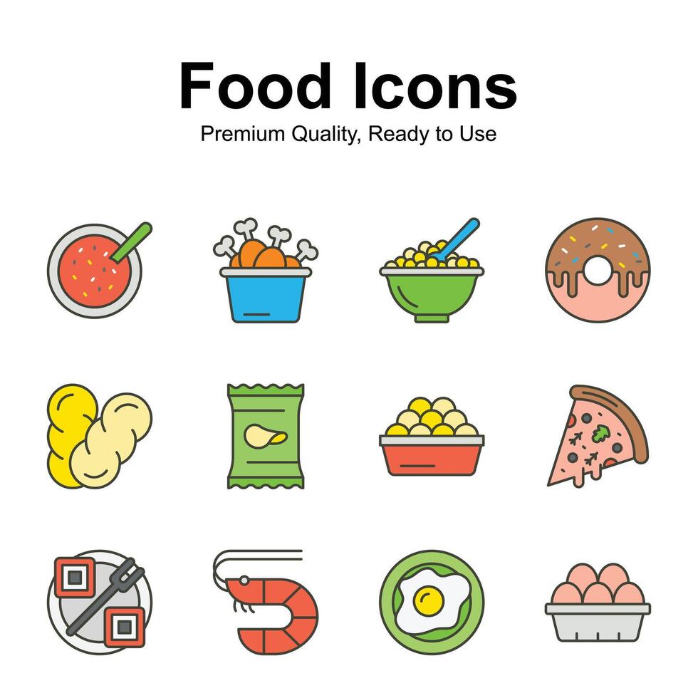 Premium quality food icons set, ready to use vectors