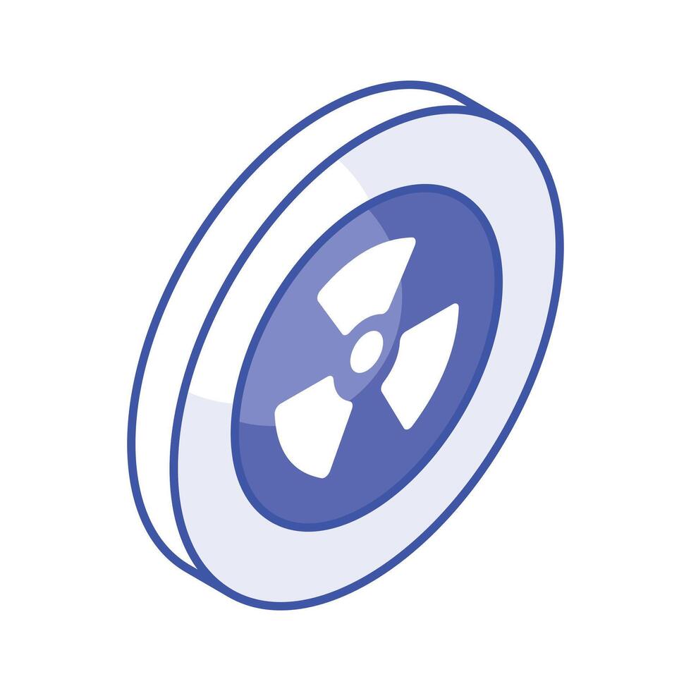 An amazing icon of hazard sign in trendy style, biohazard symbol vector