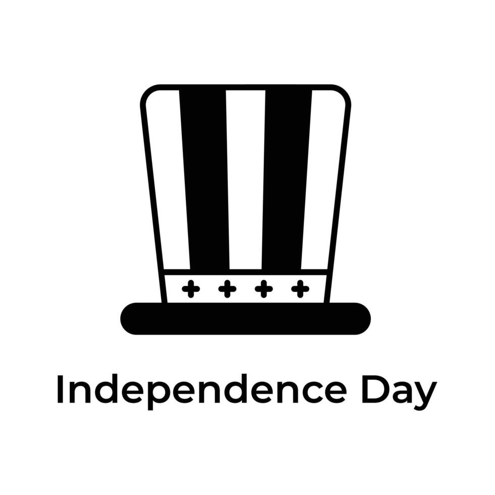 obtener tu sostener en esta creativo America independencia día icono, editable diseño vector