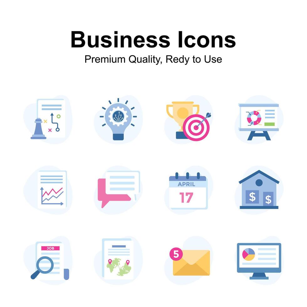 Carefully crafted pack of business and finance icons in modern style vector