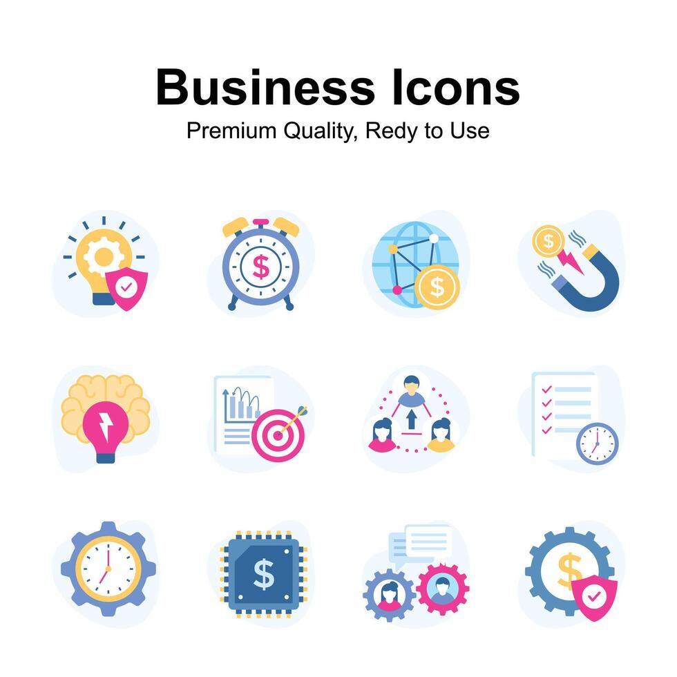 Grab this premium quality business and finance icons set vector