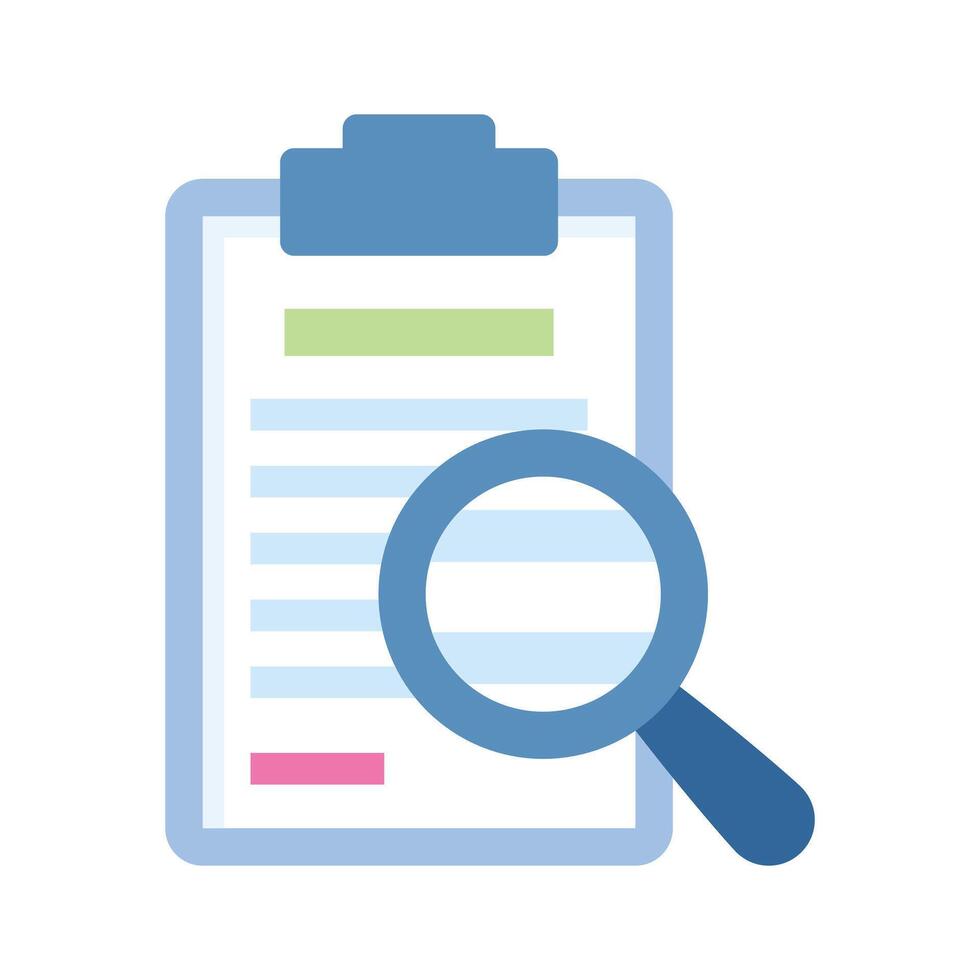 Have a look at this unique business audit icon in flat style vector