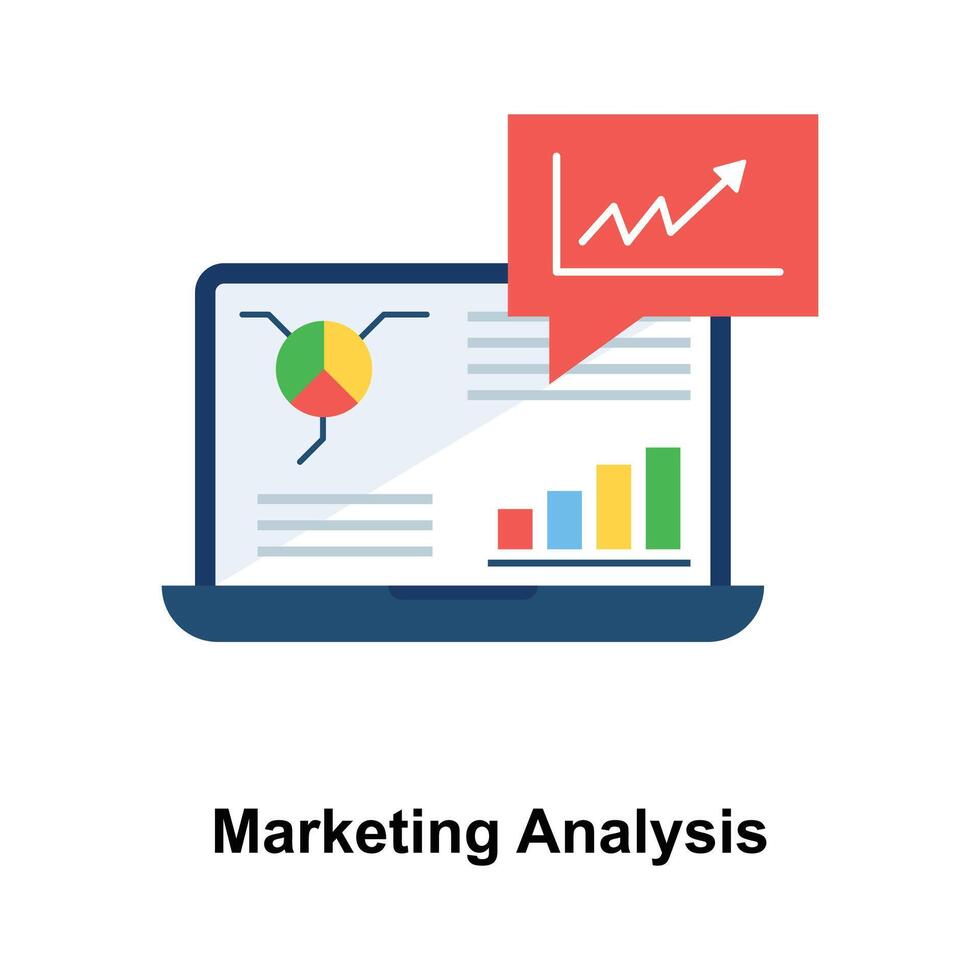 Statistics report concept flat illustration, ready to use and download editable vector