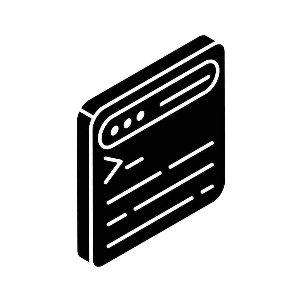 Well designed isometric icon of website development, programming vector