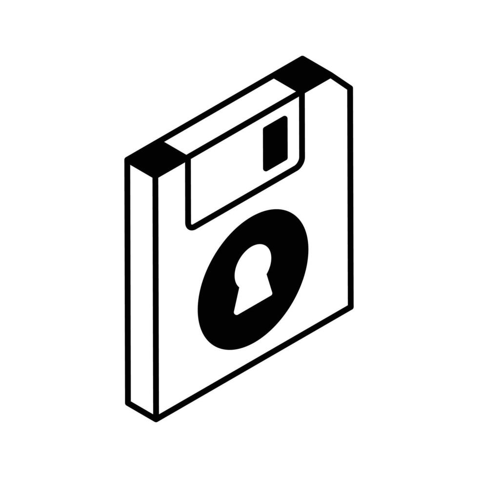 Grab this creatively crafted isometric vector of floppy protection