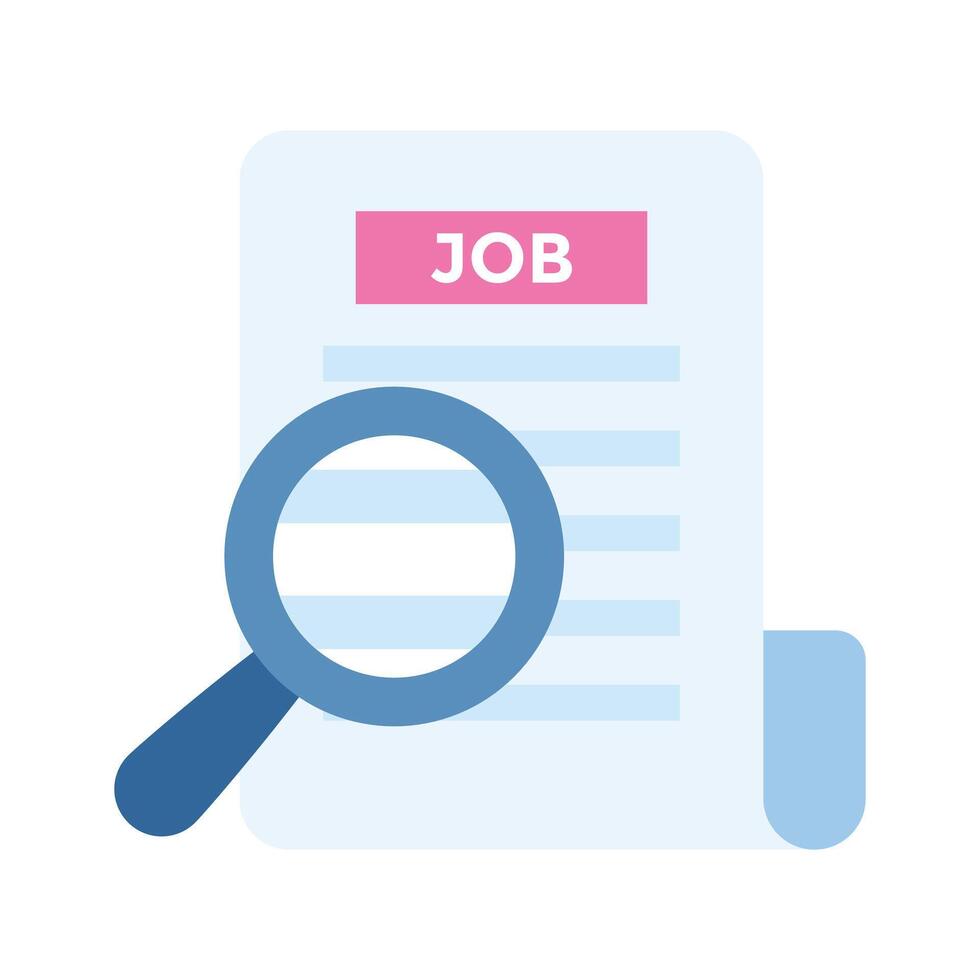 Have a look at this creatively designed flat icon of job search in flat style vector