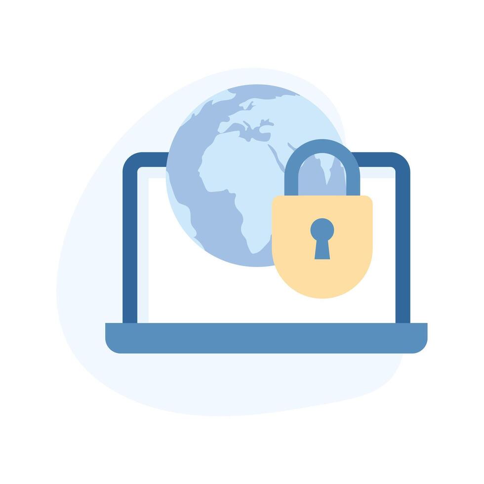 Modern and unique cyber security flat icon ready to use vector