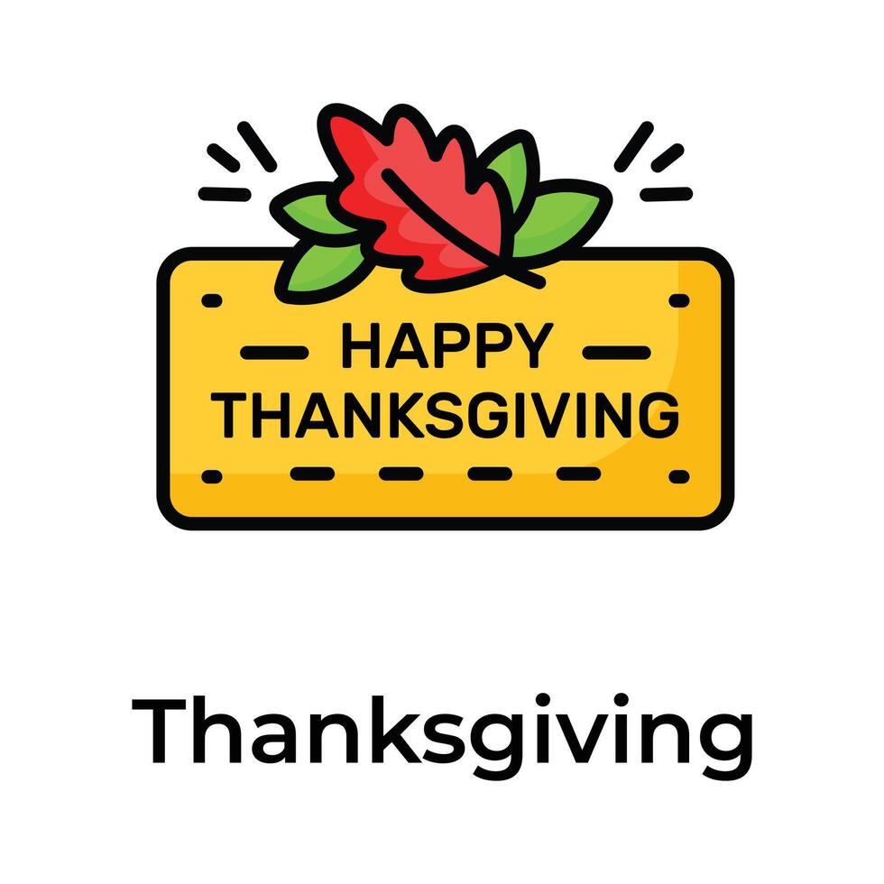 Happy thanksgiving board icon design, premium vector ready to use