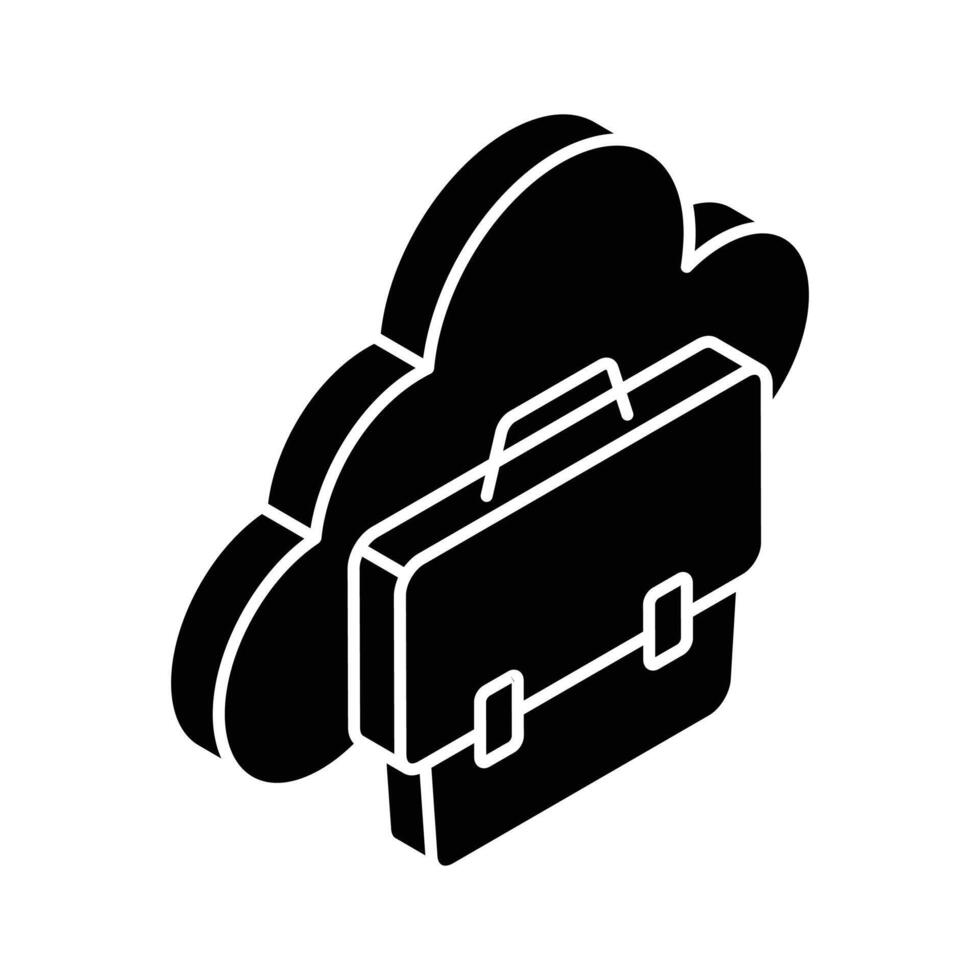 Have a look at this amazing isometric icon of cloud portfolio, cloud management vector design