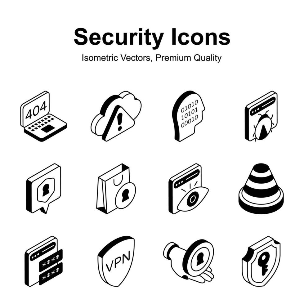 Take a look at this beautifully designed security icons set in modern style vector