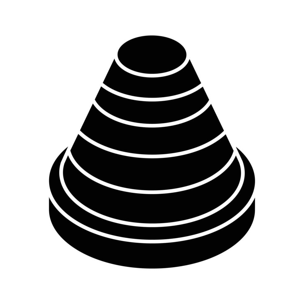 Trendy unique isometric vector of traffic cone, modern icon of road cone