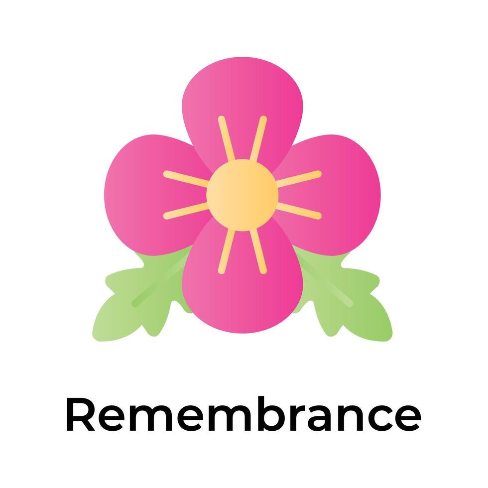 An icon of poppy flower showing concept icon of remembrance day vector