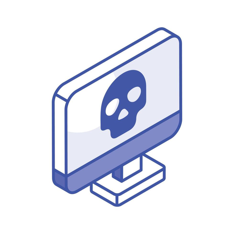 Get this amazing icon of computer hacking in trendy style vector