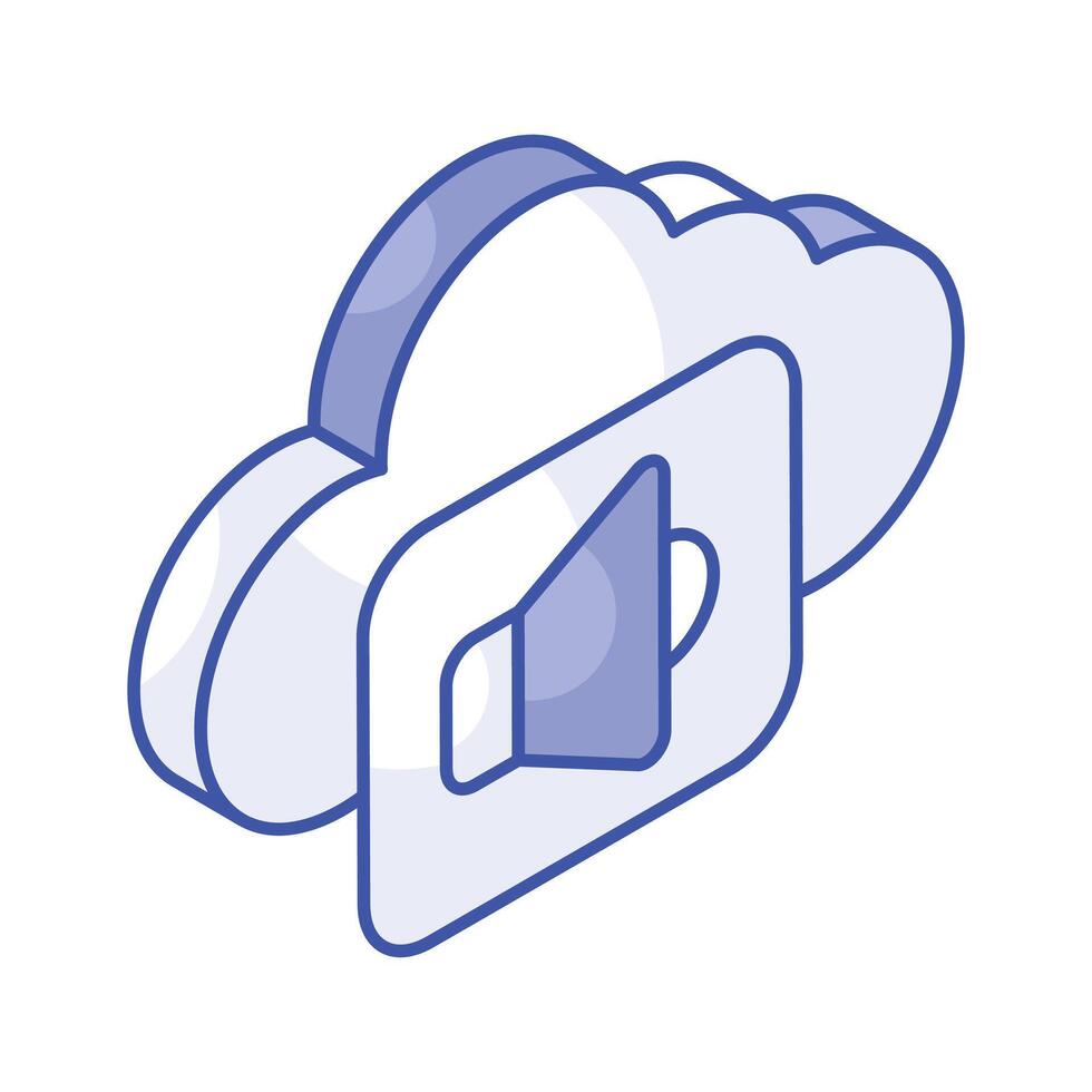 Get your hold on this creatively designed cloud marketing isometric vector