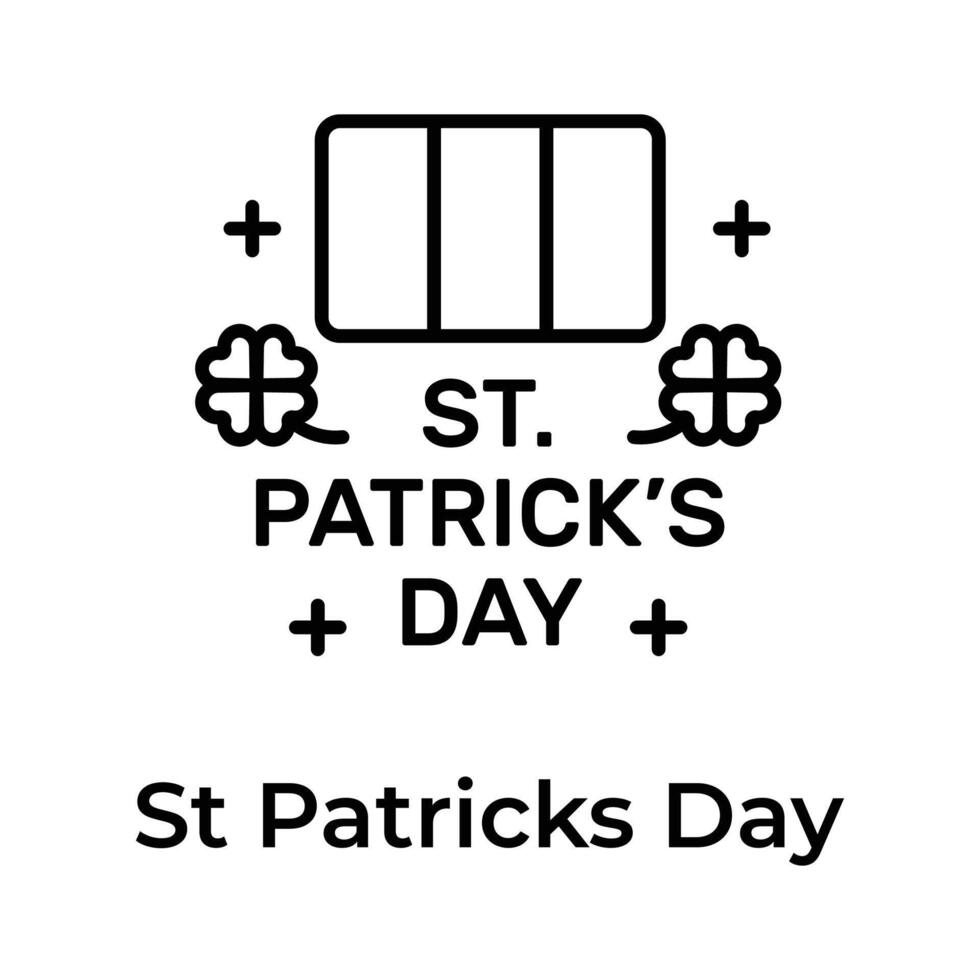 Creative and unique icon of st patrick day in modern design style vector