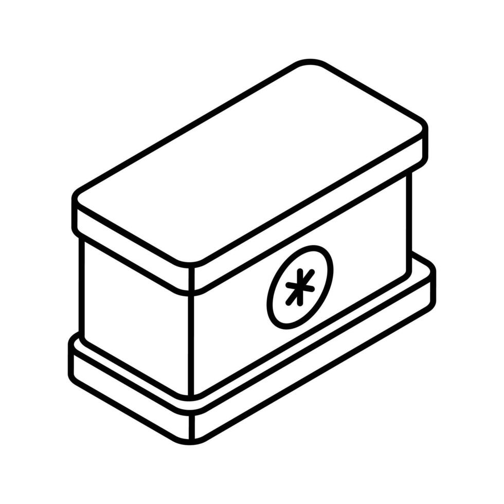 Hospital reception table vector design in isometric style