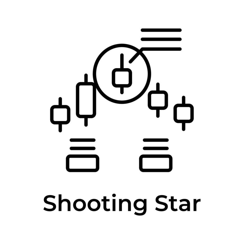 disparo estrella icono en moderno estilo, comercio relacionado vector