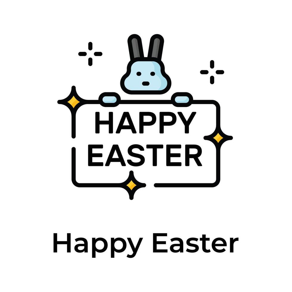 Happy easter icon, design for holiday greeting card and invitation of the Easter day vector