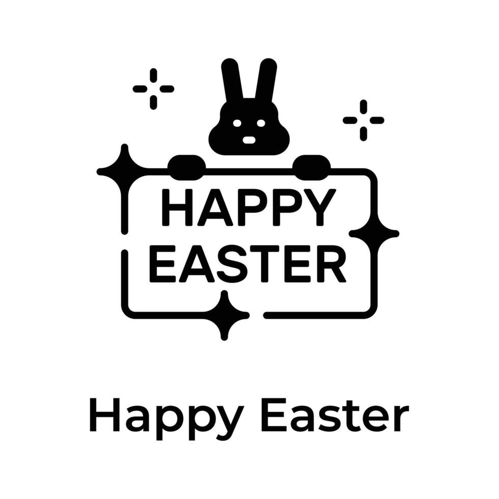 Happy easter icon, design for holiday greeting card and invitation of the Easter day vector