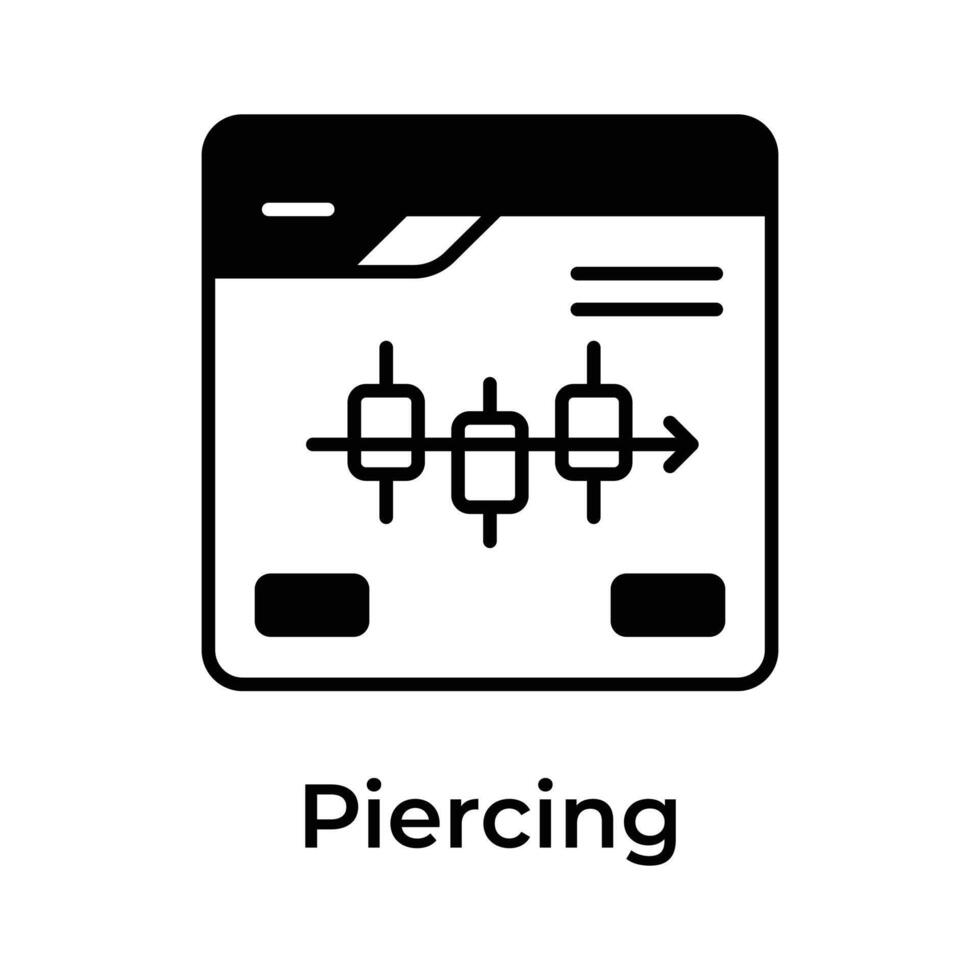 Bullish piercing line vector design, isolated on white background