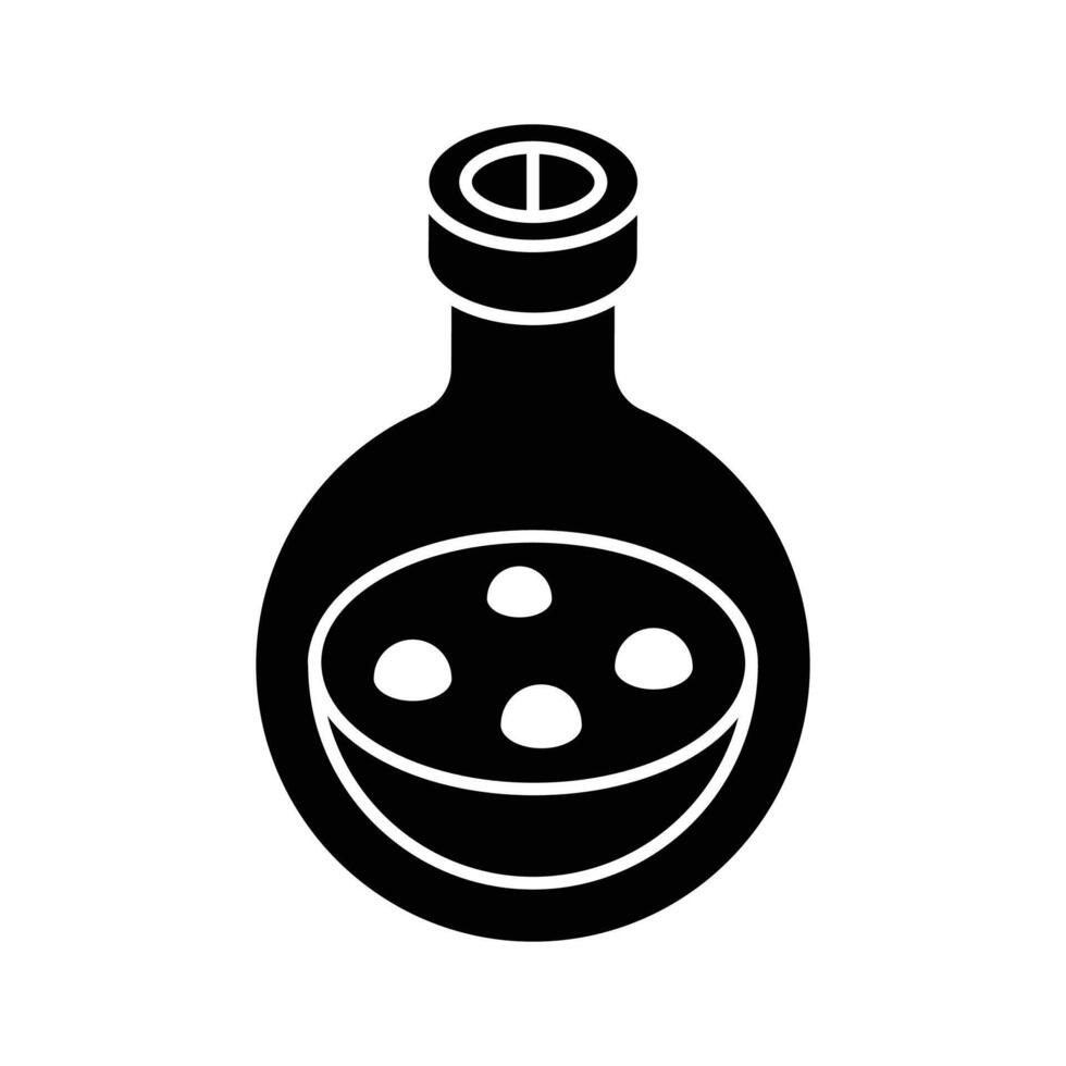 Liquid inside flask showing concept of lab experiment vector