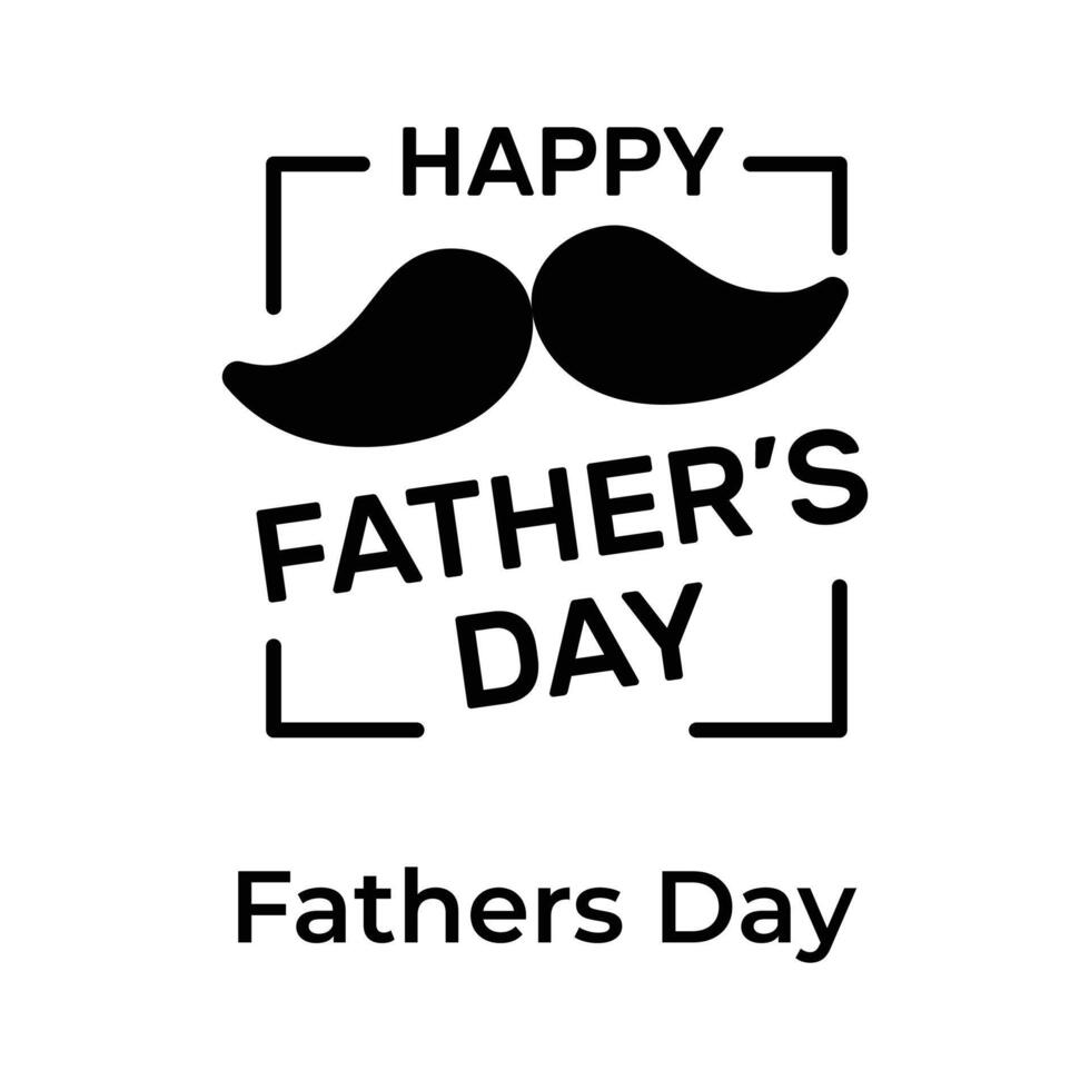 Happy fathers day vector design in trendy style, unique and premium vector