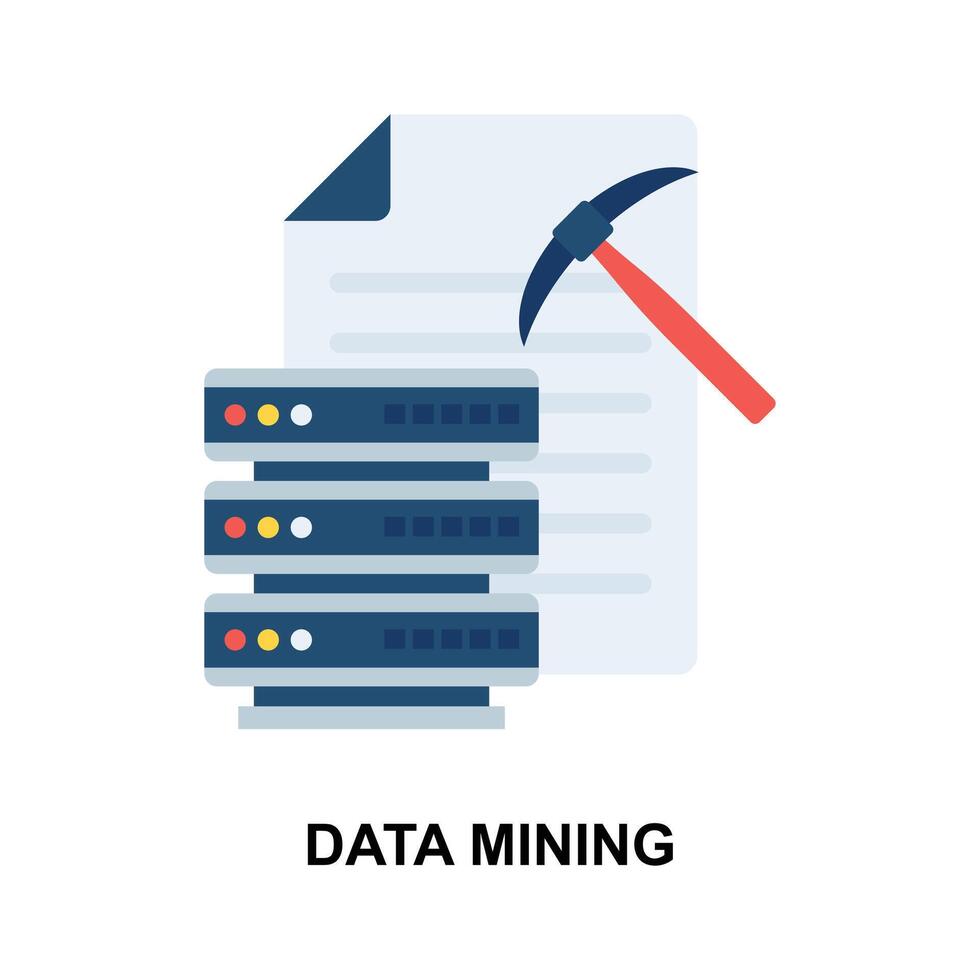 prima datos minería concepto icono Listo a utilizar y editable vector