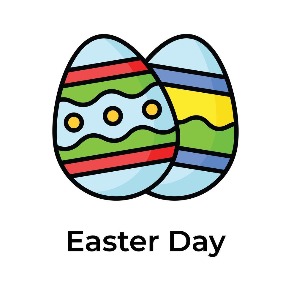 Decorated eggs showing concept icon of of easter day eggs, easter eggs vector