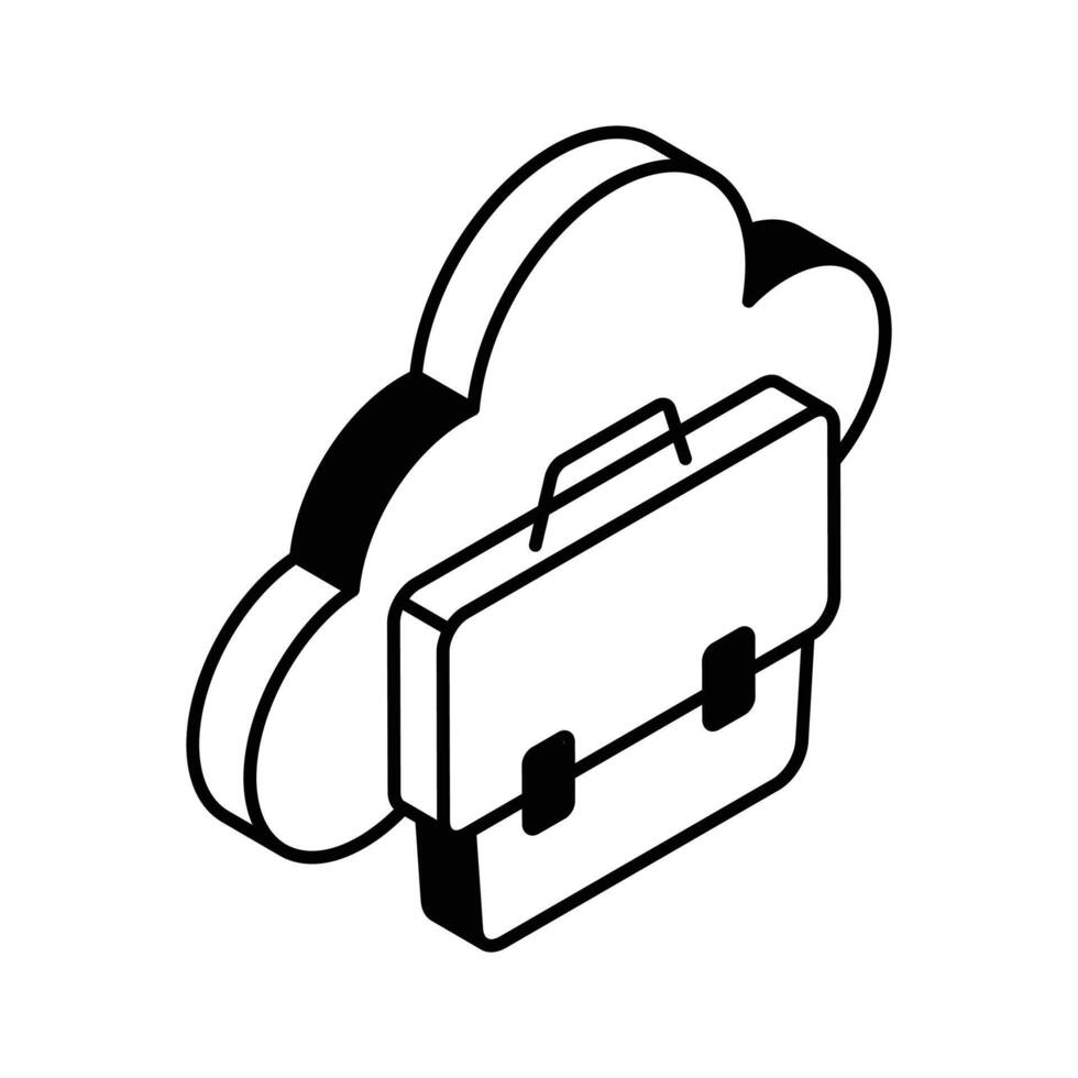 Have a look at this amazing isometric icon of cloud portfolio, cloud management vector design