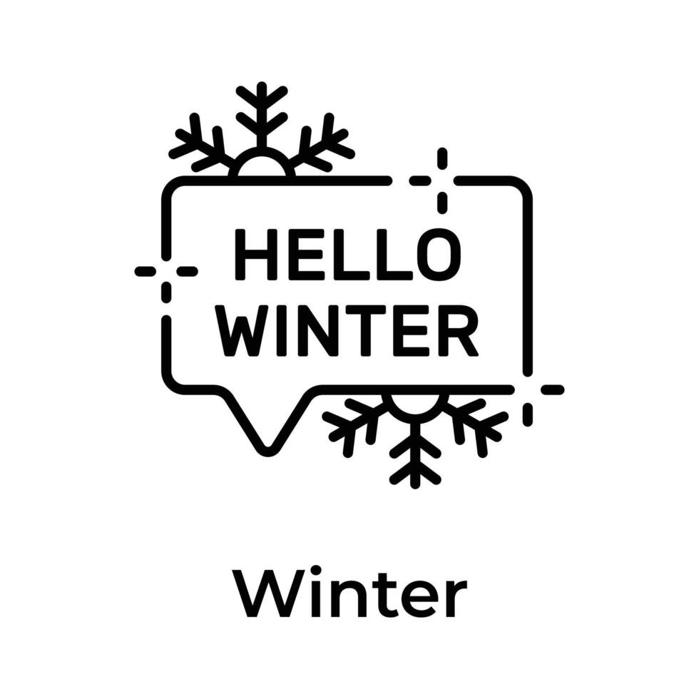 Grab this amazing and unique hell winter icon in modern style vector
