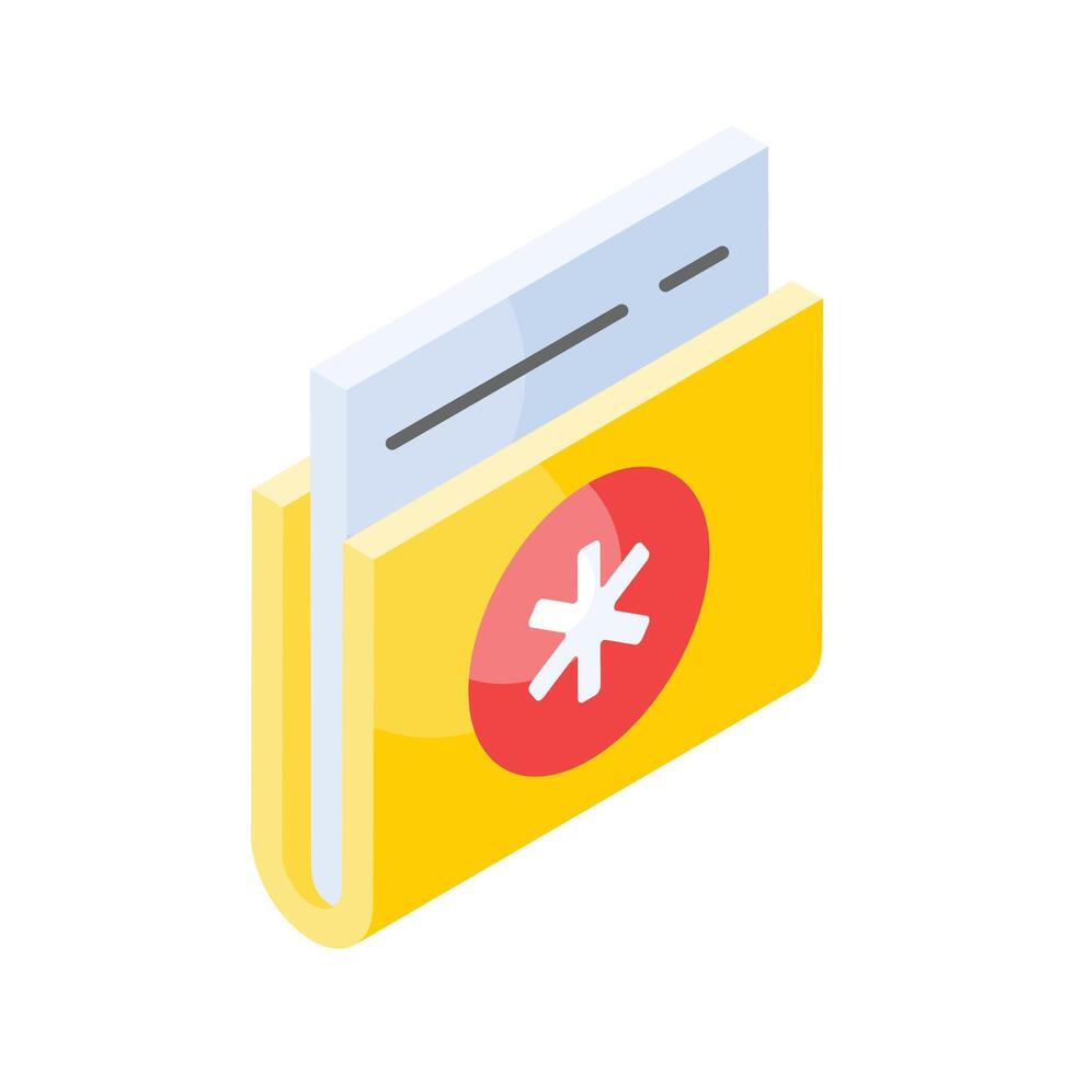 Have a look at this amazing icon of medical data, isometric vector of patient medical record