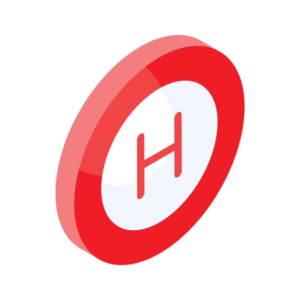 An amazing icon of Hospital sign in modern isometric style, ready for premium use vector