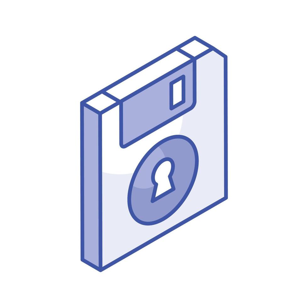 Grab this creatively crafted isometric vector of floppy protection