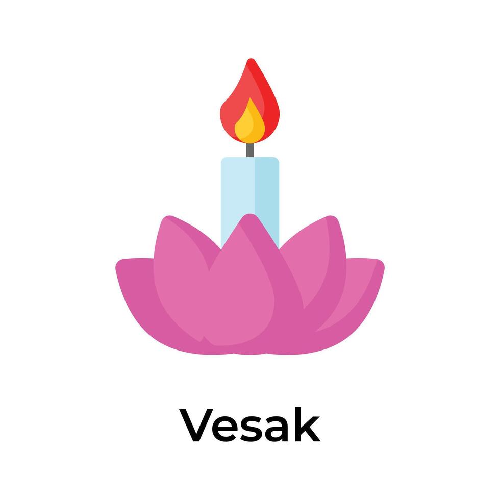 Get your hold on this beautifully designed vesak icon, ready for premium use vector