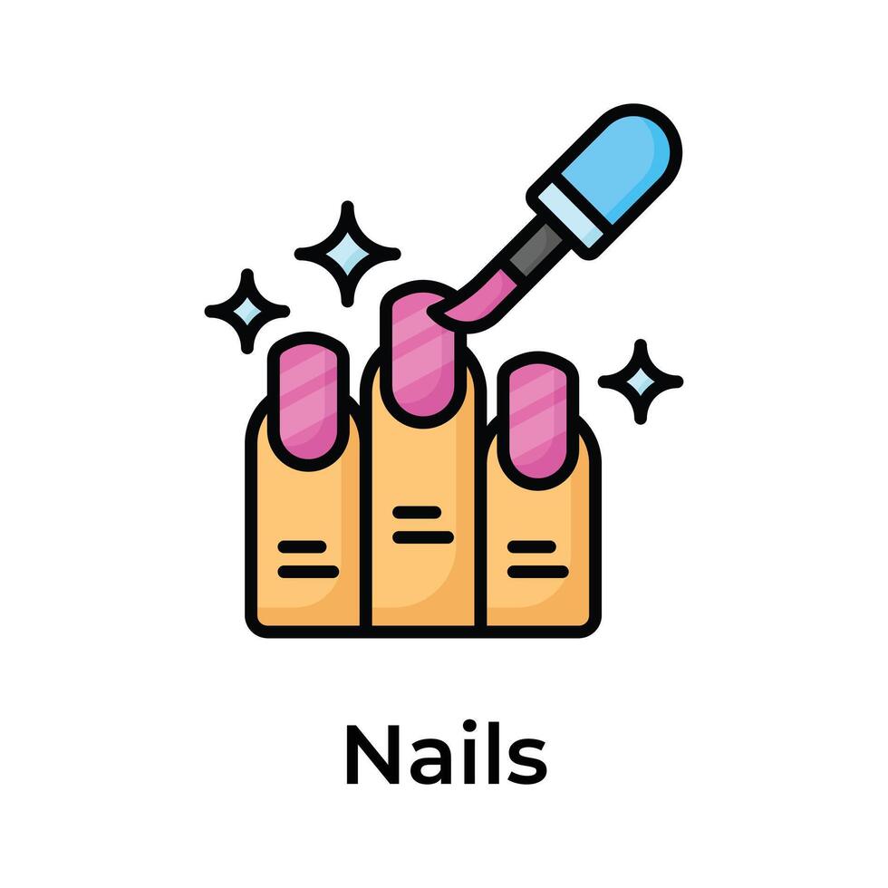 An amazing icon of nail painting, have a look at this beautiful vector of nail polishing