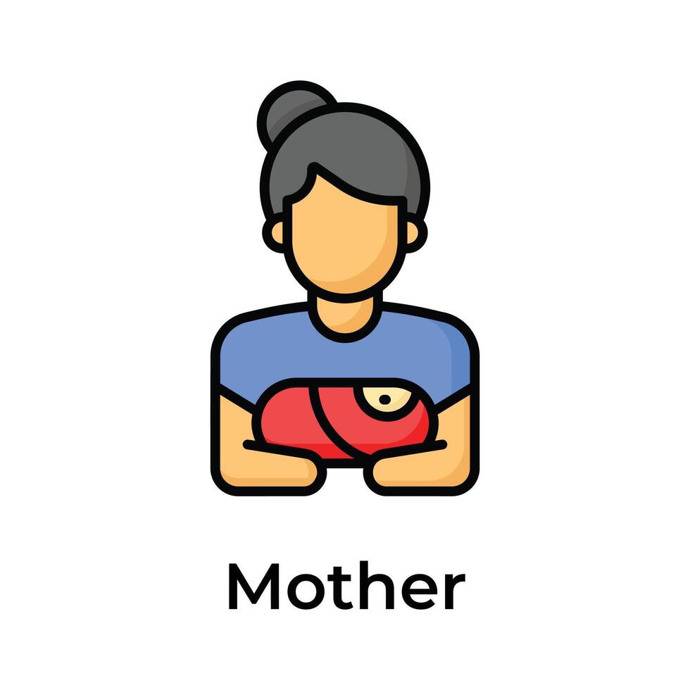 obtener esta visualmente Perfecto icono de madre en moderno estilo vector