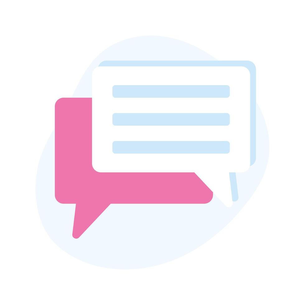 Speech bubble, conversation, negotiating flat icon in trendy style vector