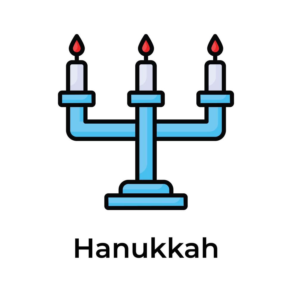 Get this amazing icon of candles in modern style, Hanukkah day vector design