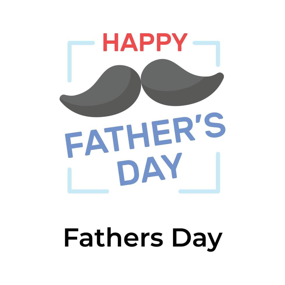 Happy fathers day vector design in trendy style, unique and premium vector