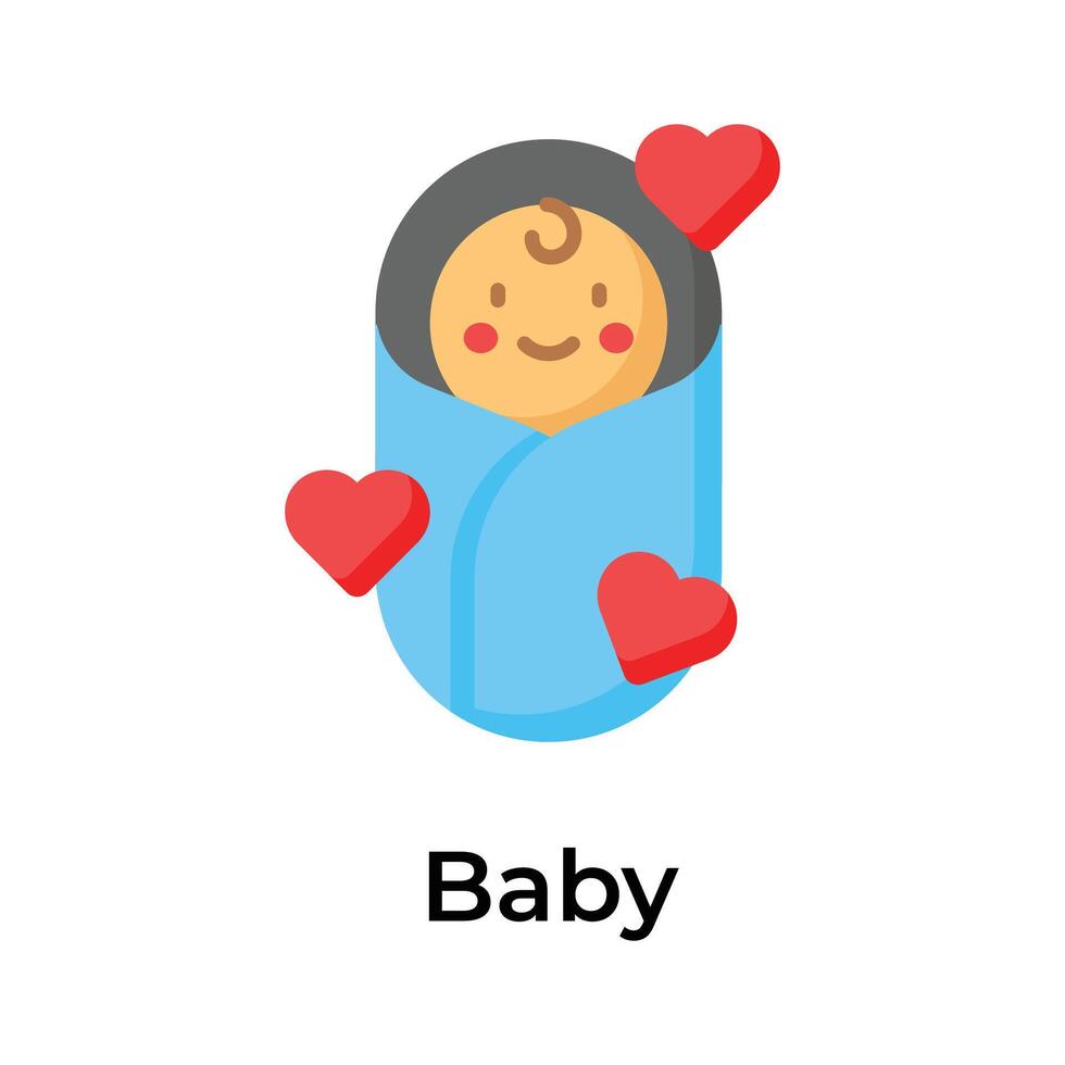 Have a look at this beautifully designed icon of baby in modern style vector