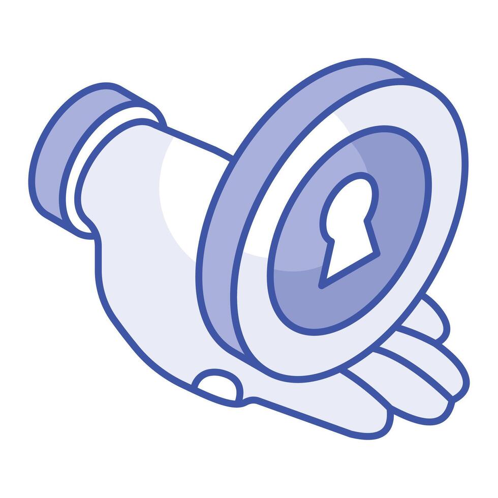 Modern isometric icon of security services, ready to use and download vector